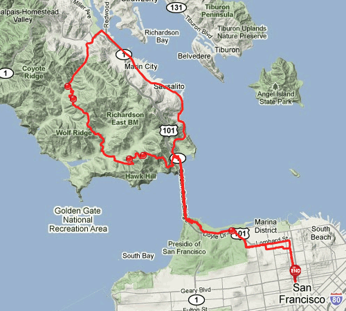  Route of my 1st marathon 