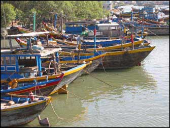 Mui Ne boats at the river