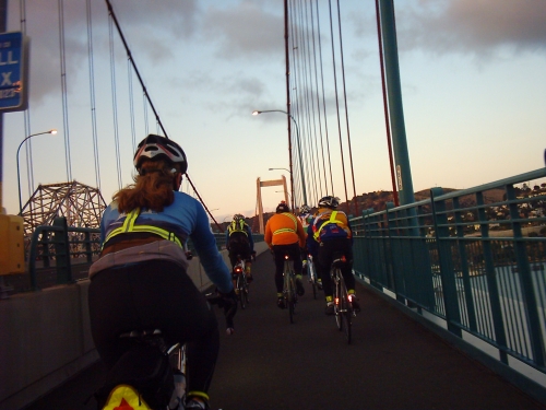  Our group crosing the Zampa bridge 