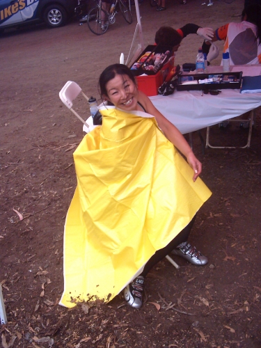  Mari at the MS ride Medical Attention Tent. That was not our ride, yet they help her, thanks. 