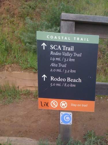  Coastal Trail Sign to SCA trail 