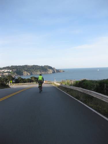  Brian descending Lincoln Blvd in San Francisco  