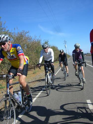  Group riding flat roads  