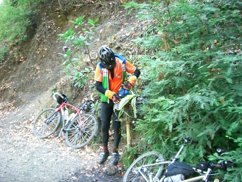  Greg at the Water spigot on Eldridge Grade  