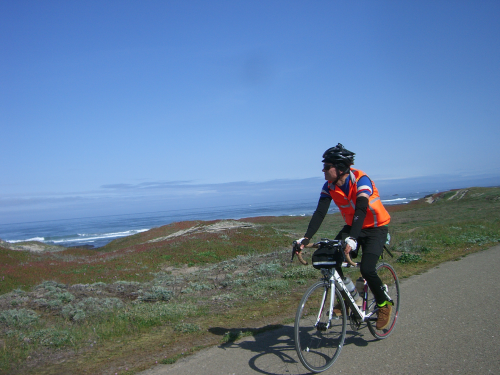   Eric entering Fort Bragg via the scenic way  