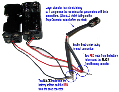 DiNotte 3W dual Battery holder hack